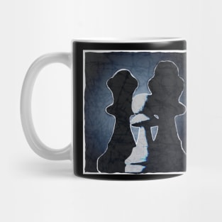 Chess pieces Batik Design Black Mug